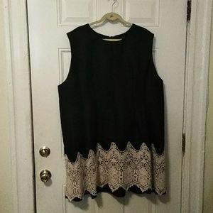 Black dress with lace accent